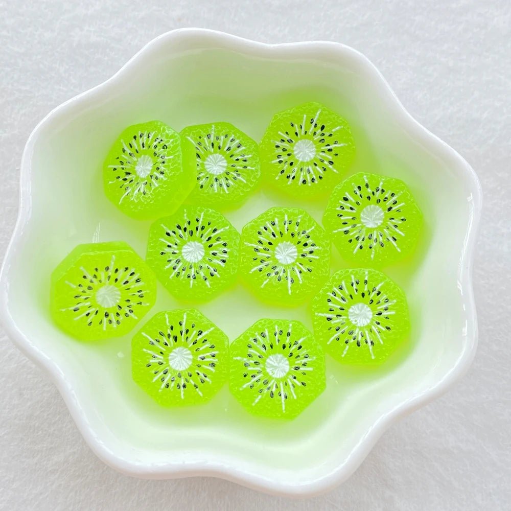 20pcs Accessoires en Résine Thème fruits | Fruits, Kiwi, Citron - DIY, Décoration, Cadeau Écologique KAWAHIP Charms - KAWAII FAVIE