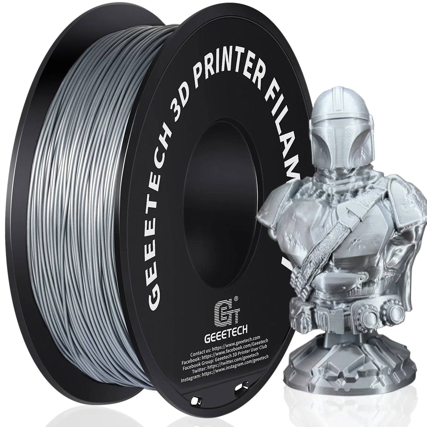 Filament PLA Standard Geeetech 1.75mm - 1kg - Haute Précision (±0.03mm) - Compatible Toutes Imprimantes FDM