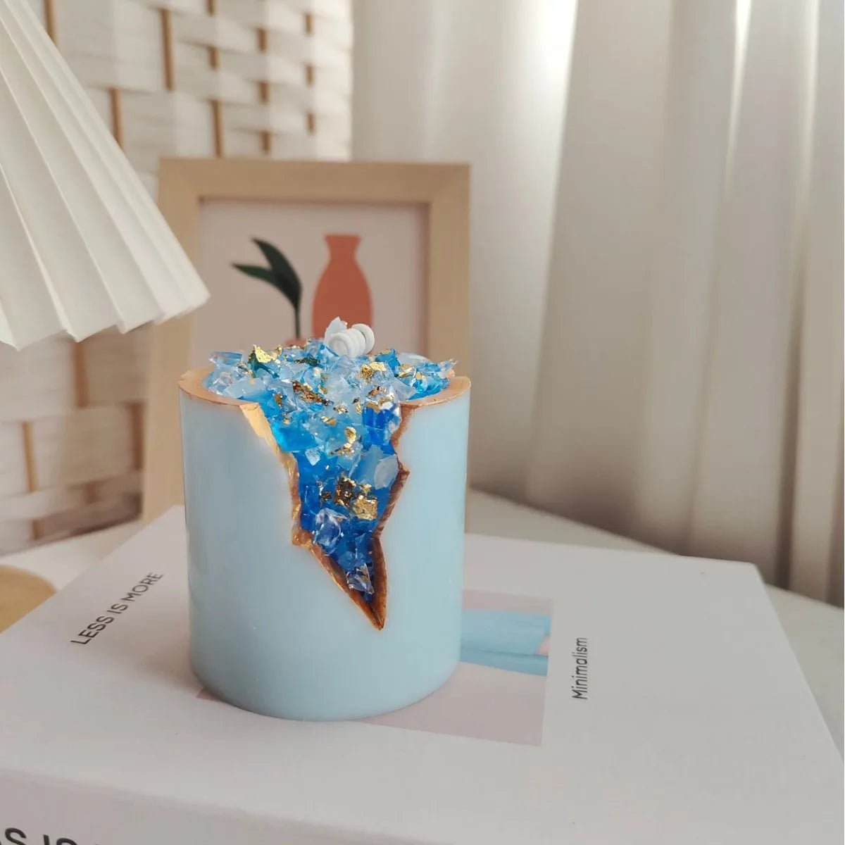 Bougie Aromatique Cristal Ore en Cire de Gel - Décoration de Table et Cadeau Créatif pour Salon bougie - KAWAII FAVIE