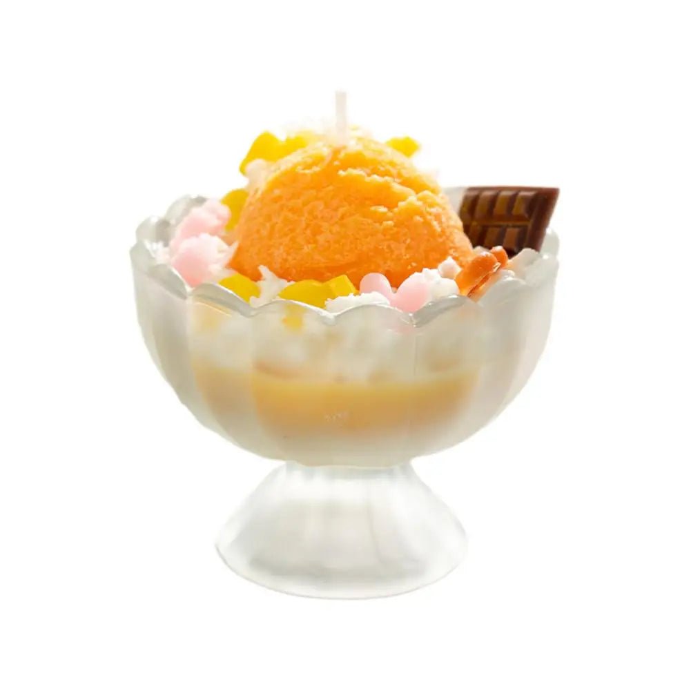 Bougie Parfumée en Forme de Glace | Décoration Maison Élégante - Arôme Vanille Glacée, Verre Design - RukaCraft bougie - KAWAII FAVIE