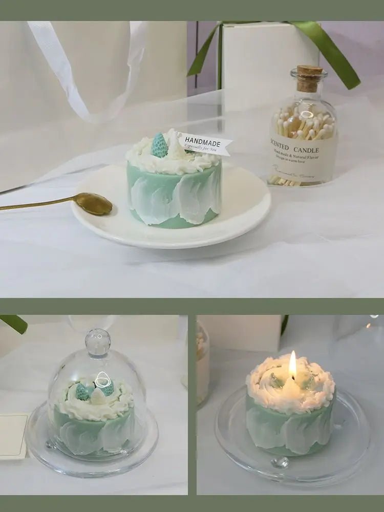 Bougie Simulée en Forme de Gâteau à la Crème | Parfums Gourmands (Fraise, Chocolat...) - RukaCraft bougie - KAWAII FAVIE