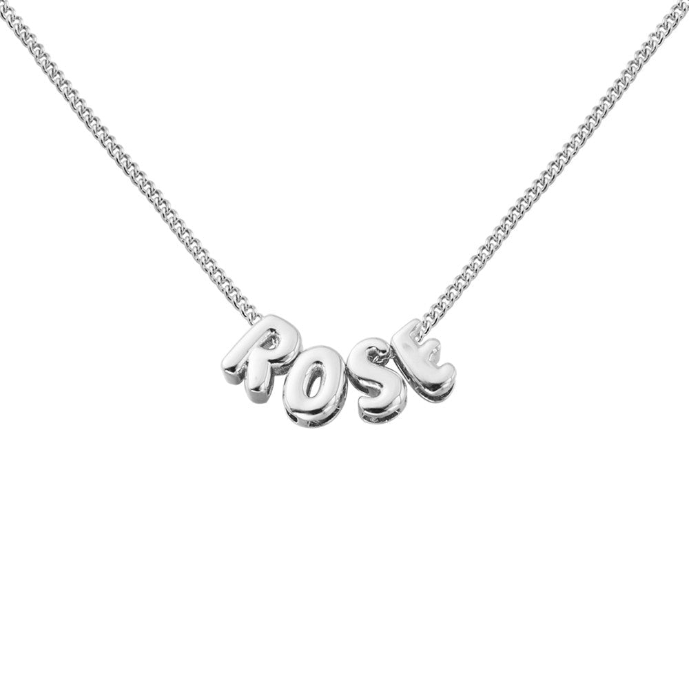 Collier Personnalisé Lettre 3D Ballon | Pendentif Prénom en Argent 925, Or Rose ou Or 18K pour Femme/Fille Necklace - KAWAII FAVIE