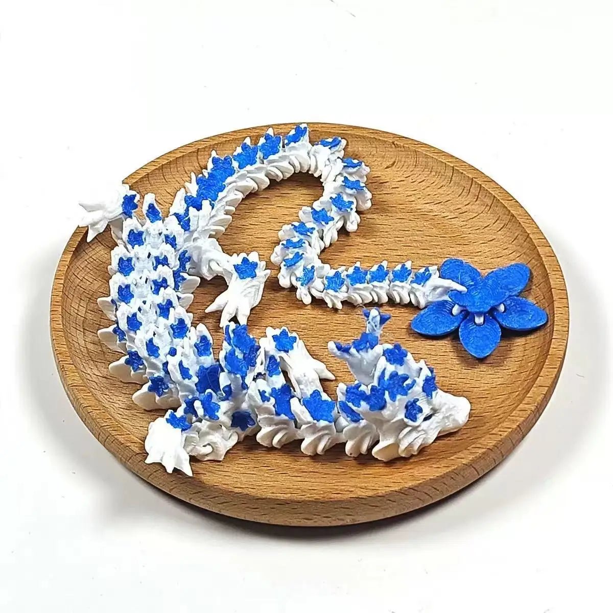 Dragon en Cristal Articulé 3D avec Fleurs de Cerisier | Jouet Anti - Stress - Décoration de Bureau Jouet 3D - KAWAII FAVIE