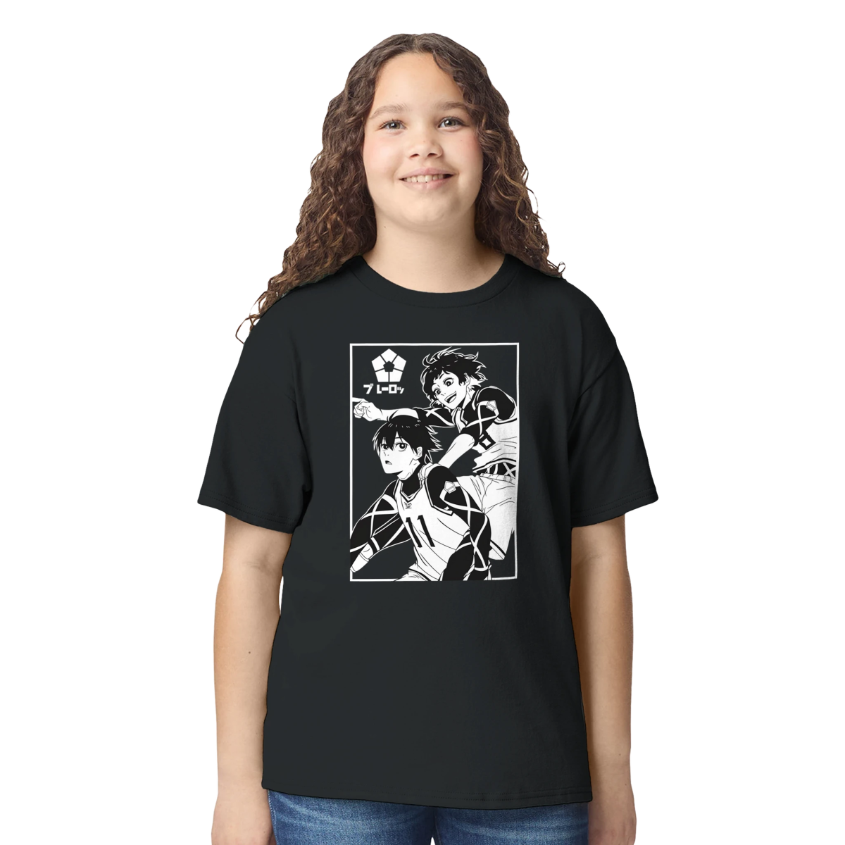 T-shirt Blue Lock Bachira&Isagi Graphisme - Taille enfant classique ras du cou T-shirt- KAWAII FAVIE