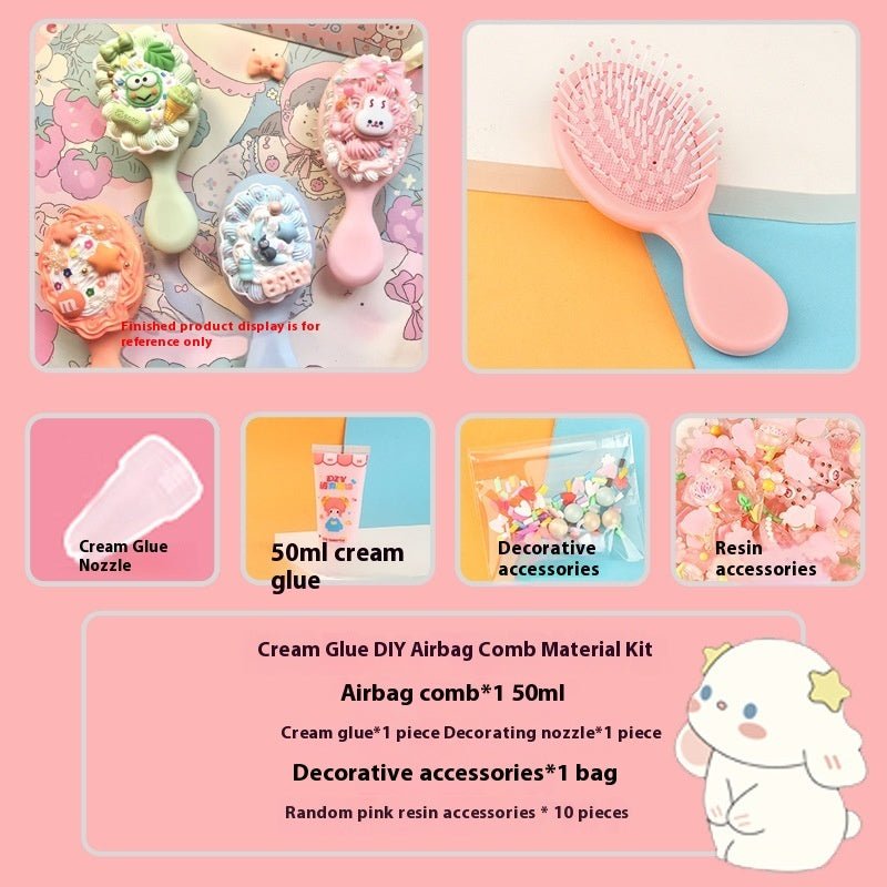 Kit DIY Peigne à Airbag Colle Crème - Ensemble Complet Décorations KAWAHIP- KAWAII FAVIE