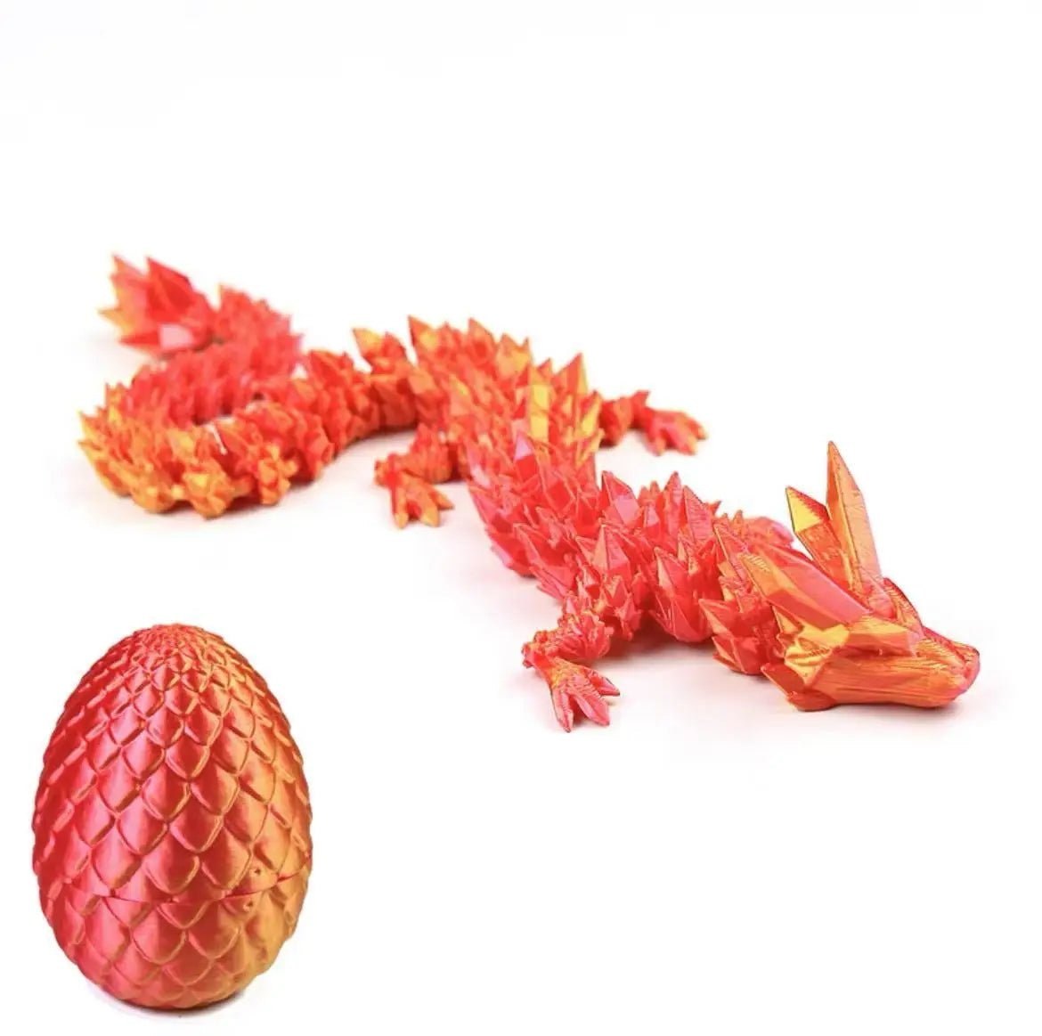 Oeuf de Dragon avec Dragon Articulé | Jouet Modèle 3D en Résine - Décoration Bureau Jouet 3D - KAWAII FAVIE
