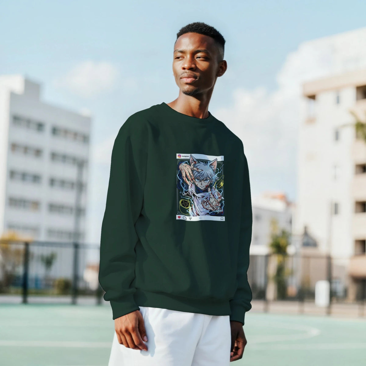 Sweat à Col Rond Unisexe - Ruka Cos Killua (Hunter×Hunter) - Style Instagram Sweat-shirt - KAWAII FAVIE