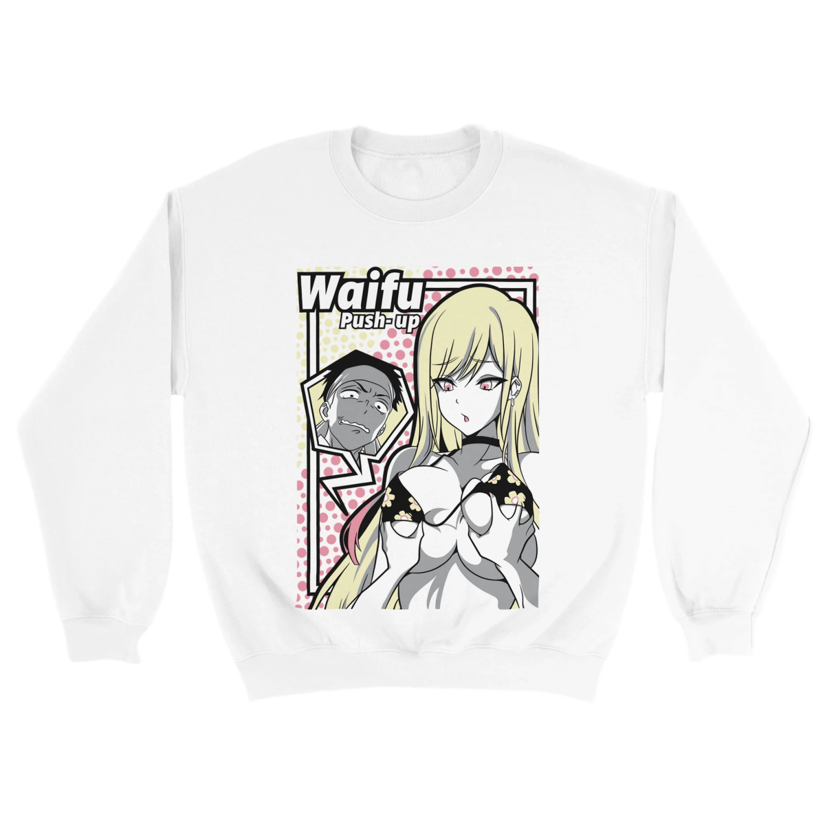 Sweat-shirt à Col Rond Unisexe | Design WAIFU Push - up Audacieux Sweat-shirt - KAWAII FAVIE
