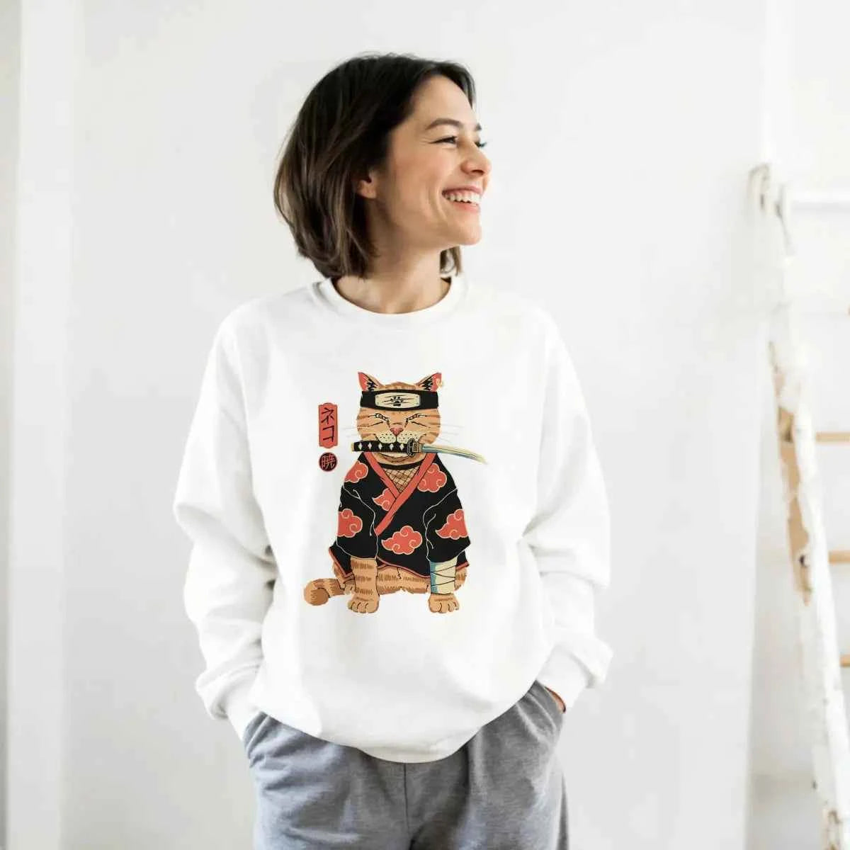 Sweat Unisexe Design Chat Ninja Akatsuki - Design Naruto Collector