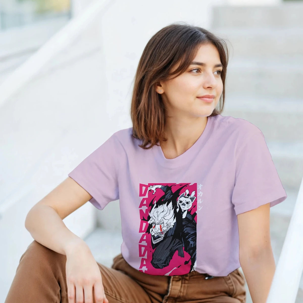 T-shirt 100% Coton - Dandadan Okarun & Momo Cool Vibes - Style Manga Urbain T-shirt - KAWAII FAVIE