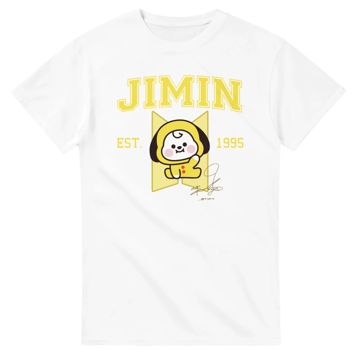 T-shirt BTS BT21 JIMIN & CHIMMY - Design Vintage 1995 | Kpop Officiel Unisexe T-shirt - KAWAII FAVIE