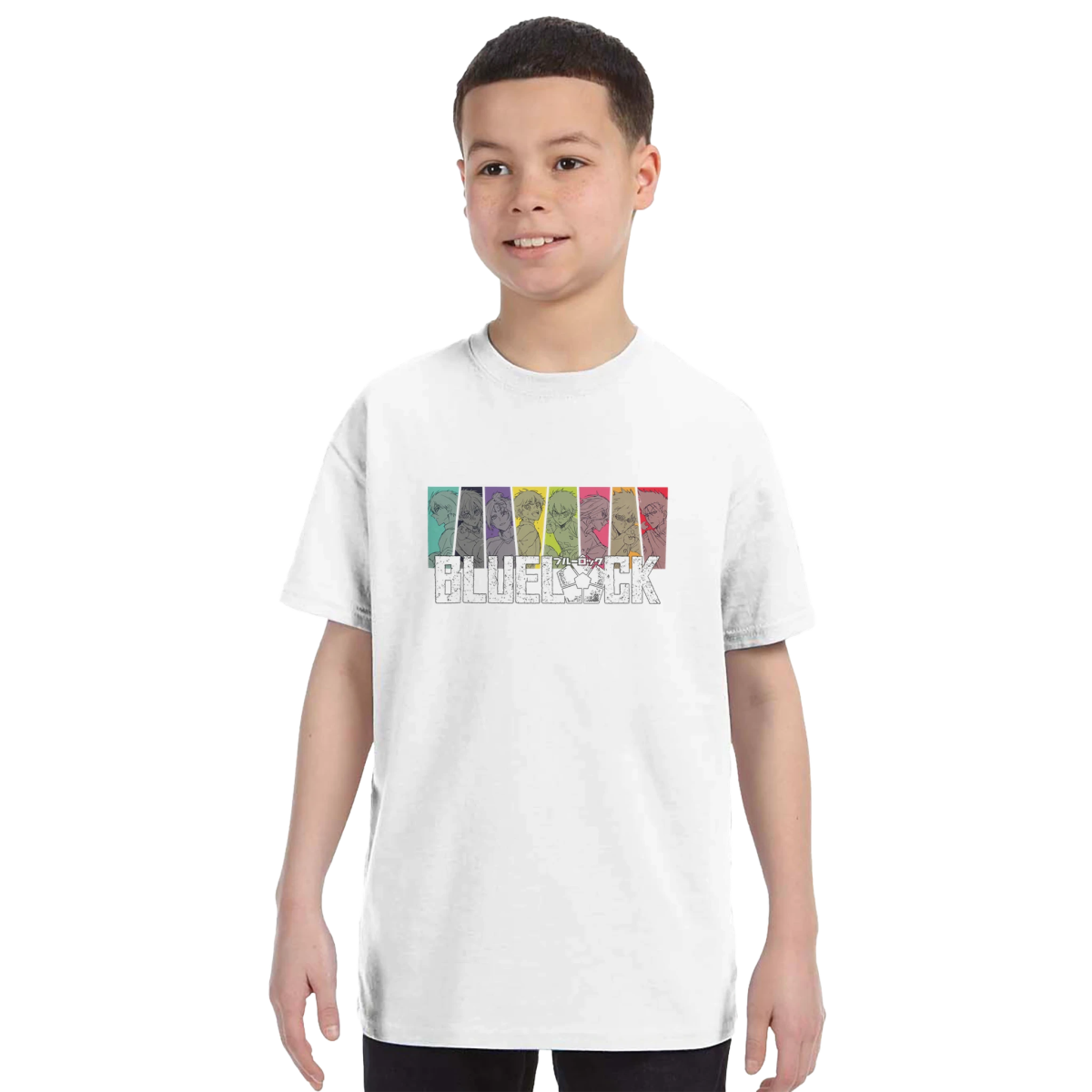 T-shirt Enfant à Col Rond | Blue Lock - Équipe Complète T-shirt - KAWAII FAVIE