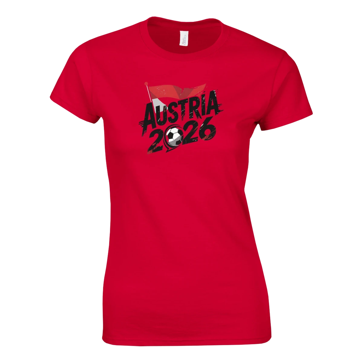 T-shirt Femme Autriche 2026 - Coupe du Monde Football | Maillot Grunge Supporters Sélection Nationale T-shirt- KAWAII FAVIE