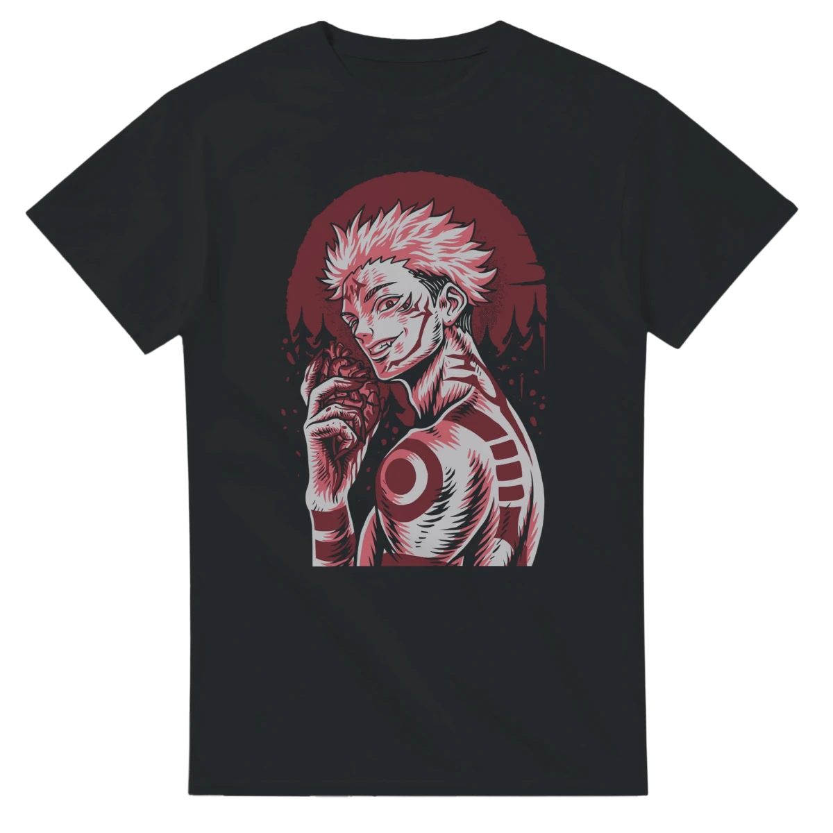 T-shirt Jujutsu Kaisen - Sukuna « Cœur de la Malédiction » | Design Détaillé & Puissant T-shirt - KAWAII FAVIE