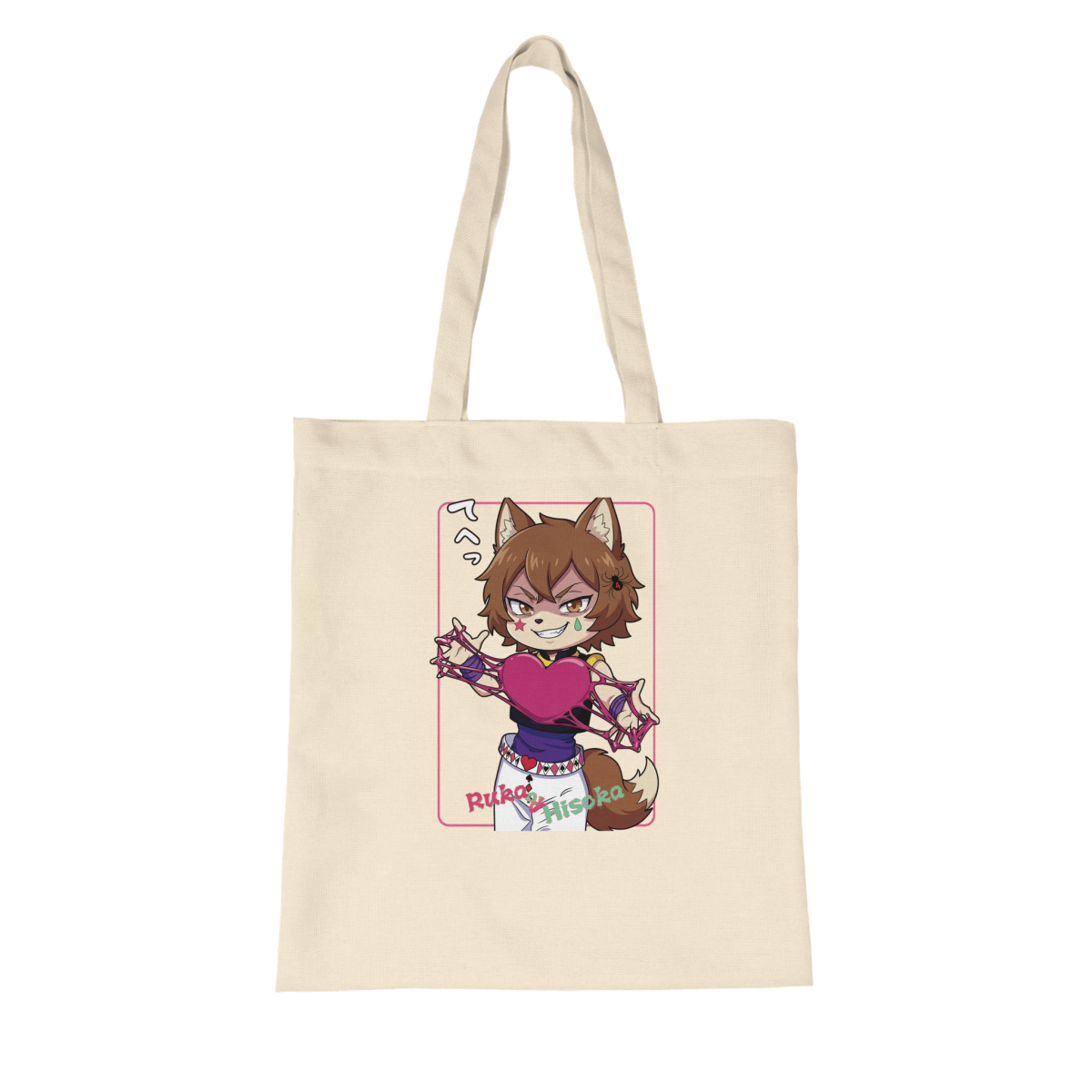 Tote Bag Biologique 100% Coton | Ruka Cos Hisoka (Hunter x Hunter) - Éco - responsable Print Material - KAWAII FAVIE