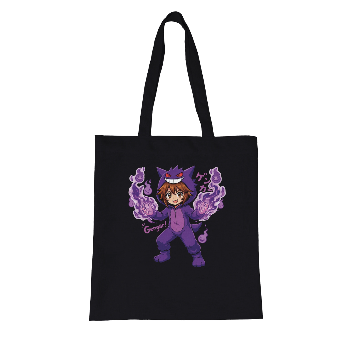 Tote Bag Ruka en Gengar | Pokémon - Coton Bio 100% Éco - responsable Print Material - KAWAII FAVIE