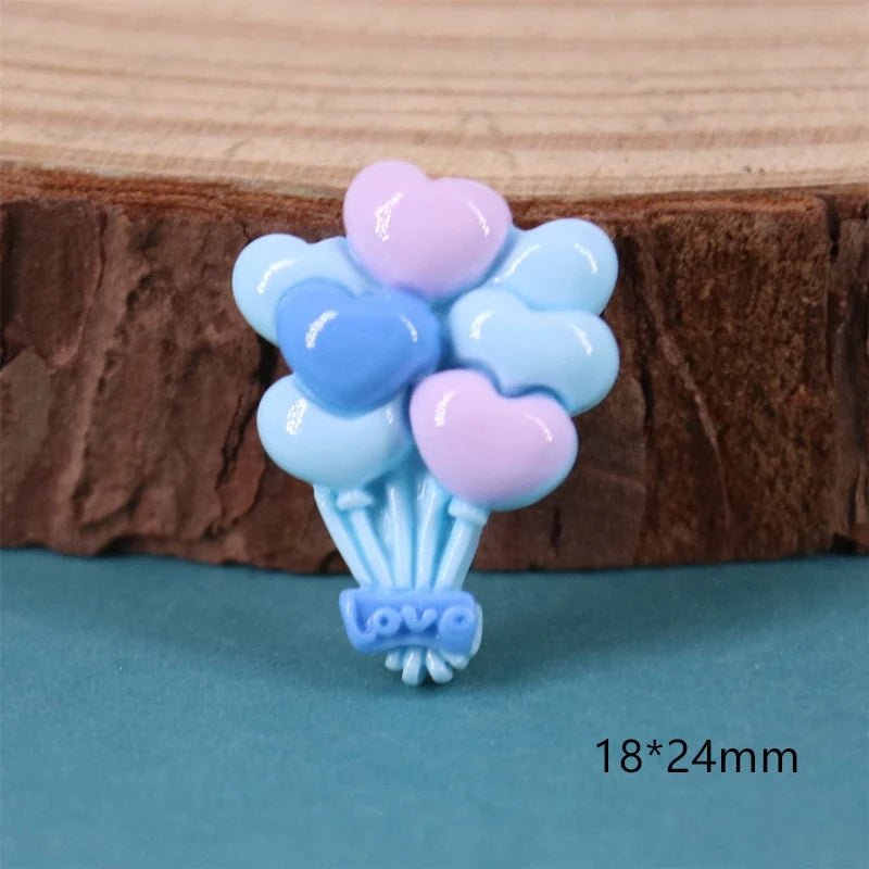 10 Accessoires en Résine Ballons Cartoon 18x24mm | Pour Ongles, Barrette Cheveux - DIY KAWAHIP Charms - KAWAII FAVIE