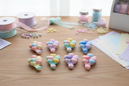 10 Accessoires en Résine Ballons Cartoon 18x24mm | Pour Ongles, Barrette Cheveux - DIY KAWAHIP Charms - KAWAII FAVIE