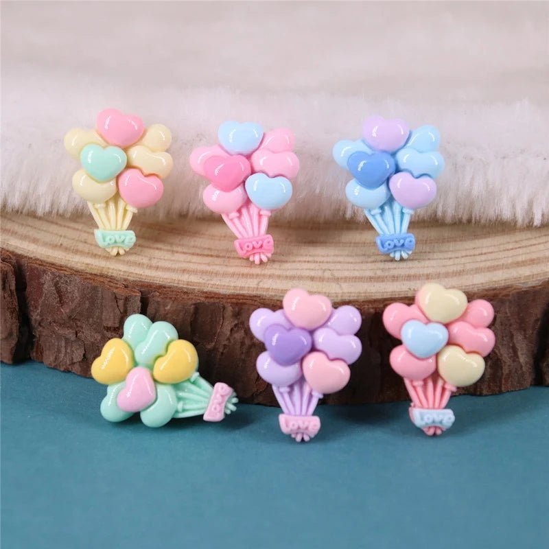 10 Accessoires en Résine Ballons Cartoon 18x24mm | Pour Ongles, Barrette Cheveux - DIY KAWAHIP Charms - KAWAII FAVIE