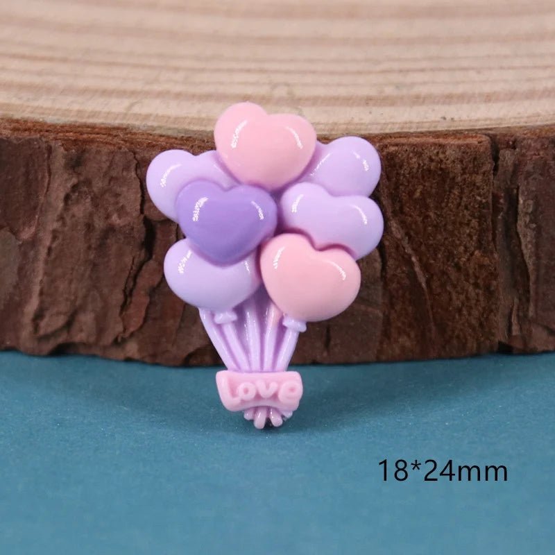 10 Accessoires en Résine Ballons Cartoon 18x24mm | Pour Ongles, Barrette Cheveux - DIY KAWAHIP Charms - KAWAII FAVIE