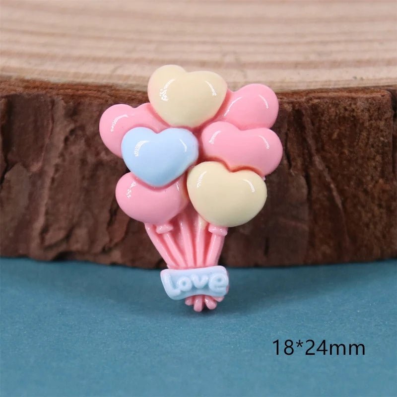 10 Accessoires en Résine Ballons Cartoon 18x24mm | Pour Ongles, Barrette Cheveux - DIY KAWAHIP Charms - KAWAII FAVIE