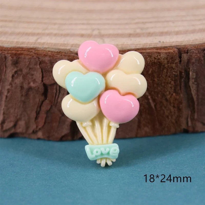 10 Accessoires en Résine Ballons Cartoon 18x24mm | Pour Ongles, Barrette Cheveux - DIY KAWAHIP Charms - KAWAII FAVIE