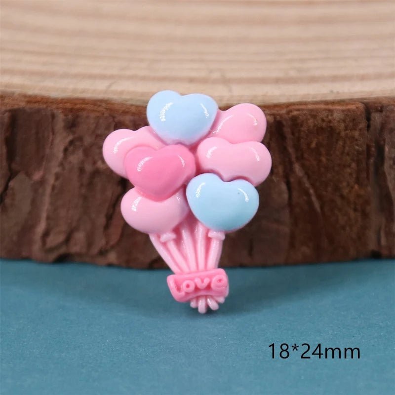 10 Accessoires en Résine Ballons Cartoon 18x24mm | Pour Ongles, Barrette Cheveux - DIY KAWAHIP Charms - KAWAII FAVIE