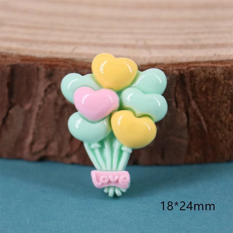 10 Accessoires en Résine Ballons Cartoon 18x24mm | Pour Ongles, Barrette Cheveux - DIY KAWAHIP Charms - KAWAII FAVIE