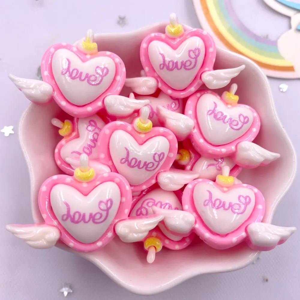 10 Accessoires en Résine Kawaii 3D | Cœurs, Donuts, Nœuds - DIY, Décoration, Cadeau KAWAHIP Charms - KAWAII FAVIE