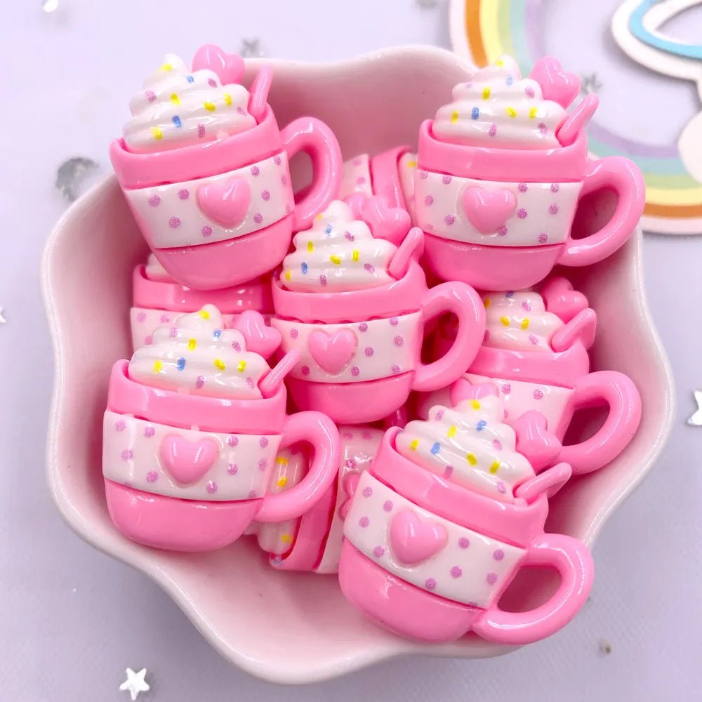 10 Accessoires en Résine Kawaii 3D | Cœurs, Donuts, Nœuds - DIY, Décoration, Cadeau KAWAHIP Charms - KAWAII FAVIE