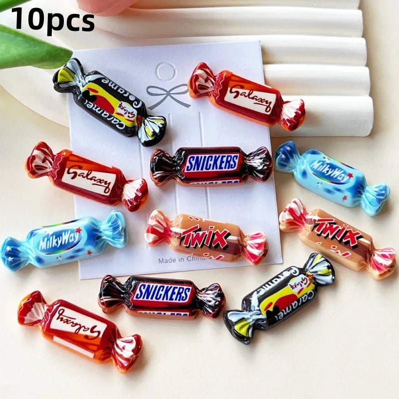 10 Charmes en Résine Simulation Bonbon Mignons | Accessoires DIY pour Bijoux, Colliers, Bracelets - KAWAHIP Charms - KAWAII FAVIE