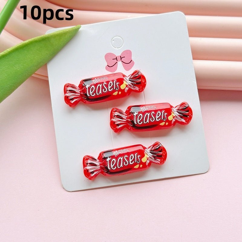 10 Charmes en Résine Simulation Bonbon Mignons | Accessoires DIY pour Bijoux, Colliers, Bracelets - KAWAHIP Charms - KAWAII FAVIE