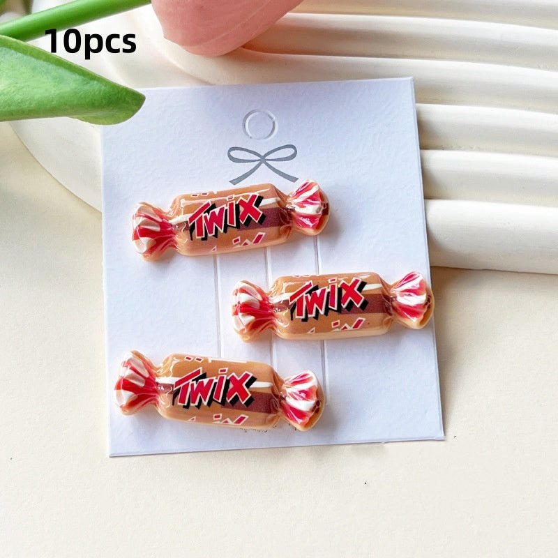 10 Charmes en Résine Simulation Bonbon Mignons | Accessoires DIY pour Bijoux, Colliers, Bracelets - KAWAHIP Charms - KAWAII FAVIE