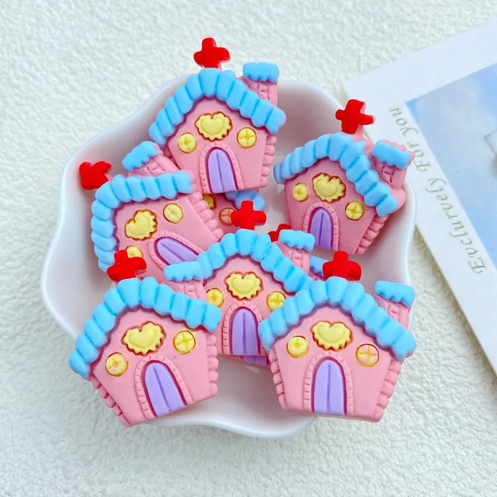 10 Ornements en Résine de Noël | Collection Cartoon (Bonhomme de Neige, Père Noël) - Dos Plat pour Barrettes Cheveux, DIY Charms - KAWAII FAVIE