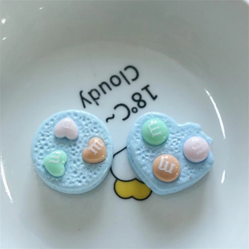 10 Pièces Cœurs en Résine Bonbon Arc - en - Ciel | Charms 3D pour DIY, Décoration Téléphone, Accessoires - KAWAHIP Charms - KAWAII FAVIE