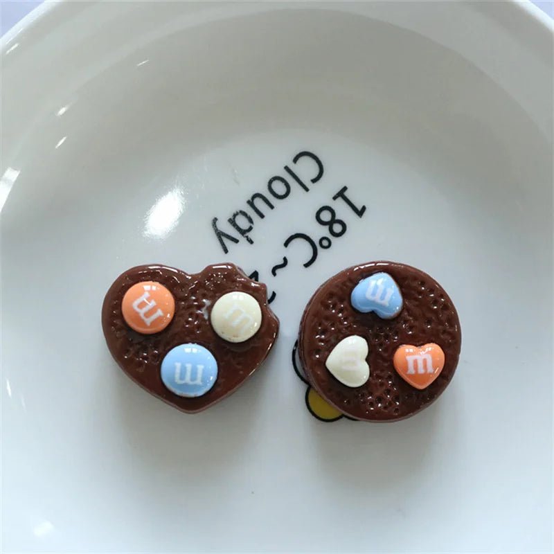 10 Pièces Cœurs en Résine Bonbon Arc - en - Ciel | Charms 3D pour DIY, Décoration Téléphone, Accessoires - KAWAHIP Charms - KAWAII FAVIE