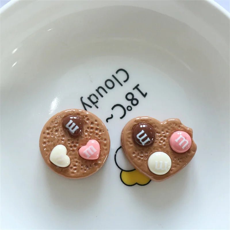 10 Pièces Cœurs en Résine Bonbon Arc - en - Ciel | Charms 3D pour DIY, Décoration Téléphone, Accessoires - KAWAHIP Charms - KAWAII FAVIE