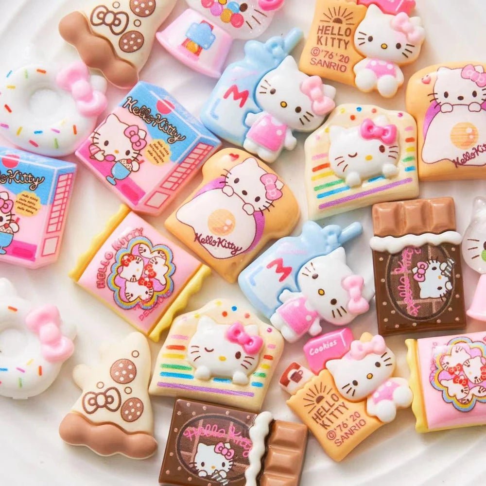 10Pcs Accessoires en Résine Sanrio | Charms Décoratifs Personnalisables - DIY, Collection, Cadeau Charms - KAWAII FAVIE