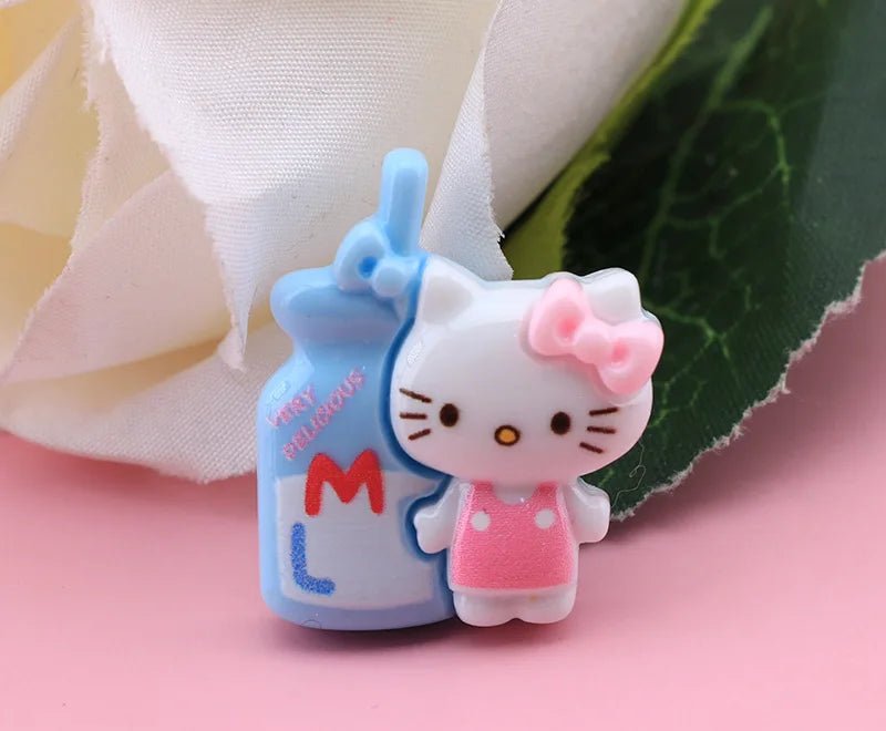 10Pcs Accessoires en Résine Sanrio | Charms Décoratifs Personnalisables - DIY, Collection, Cadeau Charms - KAWAII FAVIE