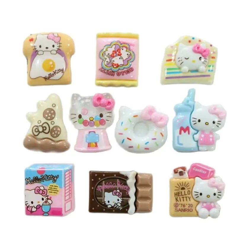 10Pcs Accessoires en Résine Sanrio | Charms Décoratifs Personnalisables - DIY, Collection, Cadeau Charms - KAWAII FAVIE