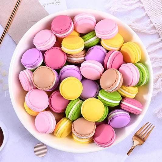 12/24 Pièces Macarons en Résine Kawaii | Cabochons Plats Miniatures pour DIY Bijoux, Décoration Téléphone - KAWAHIP Charms - KAWAII FAVIE