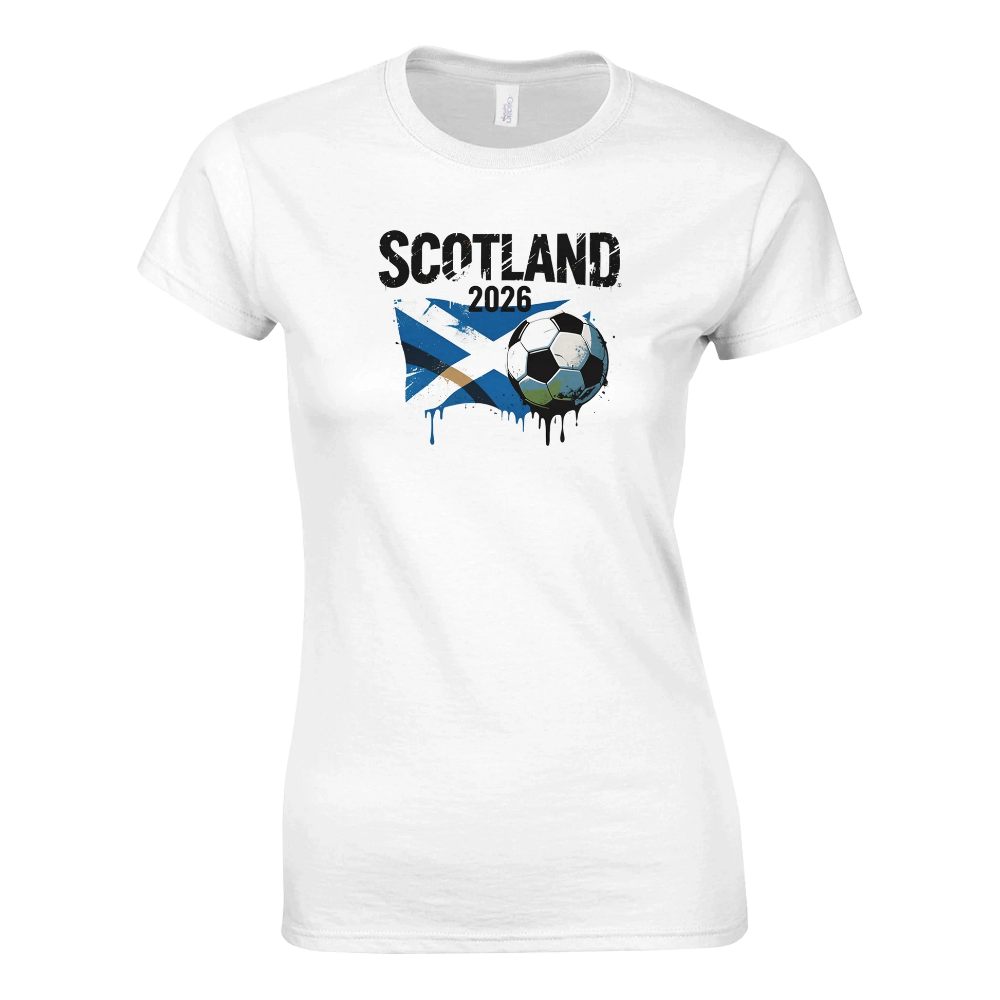 T-shirt Scotland 2026 - Design Grunge Coupe du Monde Football | Maillot Supporters Équipe Nationale Homme & Femme