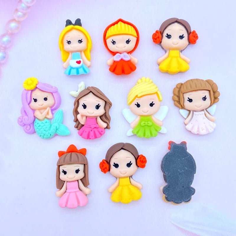 20 Mini Cabochons en Résine Princesse & Héros de Film | Dos Plat - DIY, Scrapbooking, Décoration KAWAHIP Charms - KAWAII FAVIE
