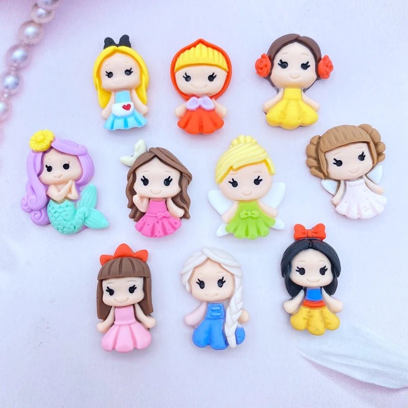 20 Mini Cabochons en Résine Princesse & Héros de Film | Dos Plat - DIY, Scrapbooking, Décoration KAWAHIP Charms - KAWAII FAVIE