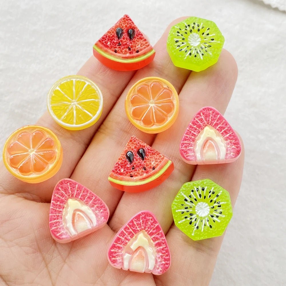 20pcs Accessoires en Résine Thème fruits | Fruits, Kiwi, Citron - DIY, Décoration, Cadeau Écologique KAWAHIP Charms - KAWAII FAVIE