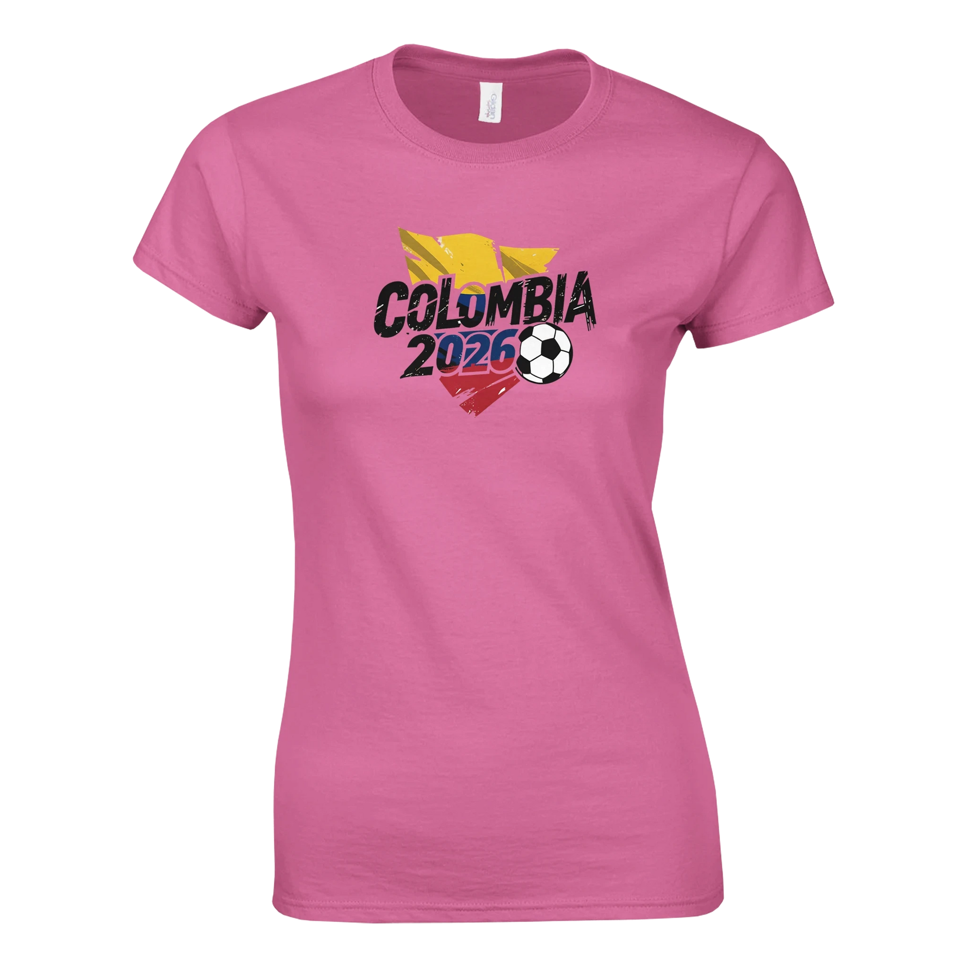 T-shirt Femme Colombie 2026 - Design Grunge Coupe du Monde Football | Maillot Supporters Urbain & Stylé