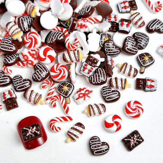 30 Charms pour Ongles Desserts 3D en Résine | Glace, Gâteau, Bonbon, Nœud - DIY Nail Art KAWAHIP Charms - KAWAII FAVIE