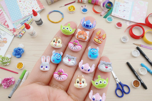 50 Accessoires en Résine Animaux Kawaii | Oreilles Géantes - DIY, Scrapbooking, Décoration KAWAHIP Charms - KAWAII FAVIE