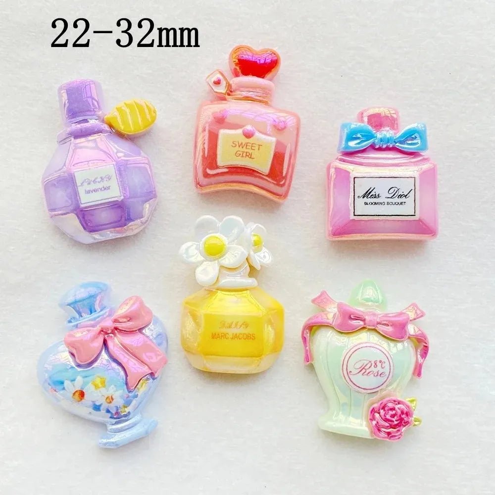 6 Bouteilles de Parfum en Résine | Série Cartoon, Thème Musical - DIY Bijoux, Décoration KAWAHIP Charms - KAWAII FAVIE