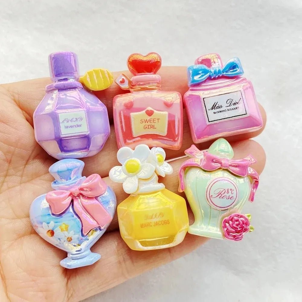 6 Bouteilles de Parfum en Résine | Série Cartoon, Thème Musical - DIY Bijoux, Décoration KAWAHIP Charms - KAWAII FAVIE